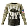 NFL Baltimore Ravens Custom Name Number Veterans And Families Sweatshirt