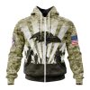 NFL Baltimore Ravens Custom Name Number Veterans And Families Zip Up Hoodie