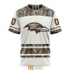 NFL Baltimore Ravens Custom Name Number White Camo Hunting T-Shirt