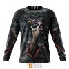 NFL Baltimore Ravens Halloween Horror Skull Sweatshirt