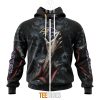 NFL Baltimore Ravens Halloween Horror Skull Zip Up Hoodie