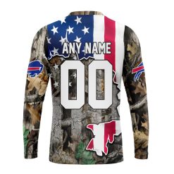 Alternative view of NFL Buffalo Bills Custom Name Number Realtree Hunting Sweatshirt