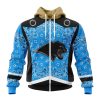 NFL Carolina Panthers Custom Name Number Classic Style Zip Up Hoodie