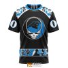 NFL Carolina Panthers Custom Name Number Grateful Dead T-Shirt