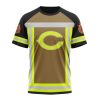 NFL Chicago Bears Custom Name Number Firefighter Uniform T-Shirt