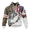 NFL Chicago Bears Custom Name Number Fishing With Flag Of USA Zip Up Hoodie