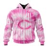 NFL Chicago Bears Custom Name Number Pink Tie-Dye Zip Up Hoodie