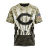 NFL Chicago Bears Custom Name Number Veterans And Families T-Shirt