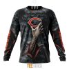 NFL Chicago Bears Halloween Horror Skull Sweatshirt