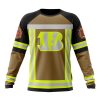 NFL Cincinnati Bengals Custom Name Number Firefighter Uniform Sweatshirt