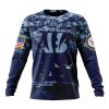 NFL Cincinnati Bengals Custom Name Number Honor US Navy Veterans Sweatshirt