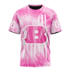 NFL Cincinnati Bengals Custom Name Number Pink Tie-Dye T-Shirt
