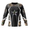 NFL Dallas Cowboys Custom Name Number Camo Hunting Sweatshirt