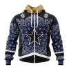 NFL Dallas Cowboys Custom Name Number Classic Style Zip Up Hoodie