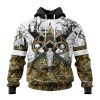NFL Dallas Cowboys Custom Name Number Deer Skull And Forest Pullover Hoodie
