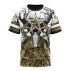 NFL Dallas Cowboys Custom Name Number Deer Skull And Forest T-Shirt