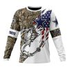 NFL Dallas Cowboys Custom Name Number Fishing With Flag Of USA Sweatshirt