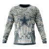 NFL Dallas Cowboys Custom Name Number Honor US Air Force Veterans Sweatshirt