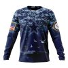 NFL Dallas Cowboys Custom Name Number Honor US Navy Veterans Sweatshirt