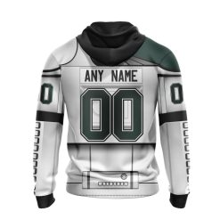 Alternative view of NFL Green Bay Packers Custom Name Number Star Wars Zip Up Hoodie
