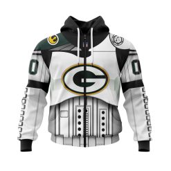 NFL Green Bay Packers Custom Name Number Star Wars Zip Up Hoodie