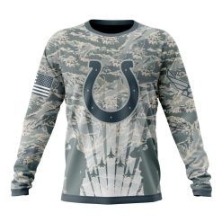 NFL Indianapolis Colts Custom Name Number Honor US Air Force Veterans Sweatshirt