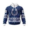 NFL Indianapolis Colts Custom Name Number Native With Samoa Culture Pullover Hoodie