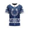 NFL Indianapolis Colts Custom Name Number Native With Samoa Culture T-Shirt