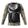 NFL Indianapolis Colts Custom Name Number Skull Camo Veteran Kits Sweatshirt