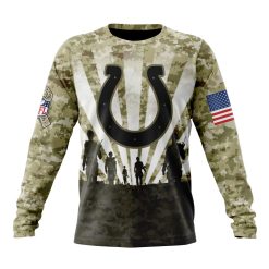 NFL Indianapolis Colts Custom Name Number Veterans And Families Sweatshirt