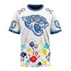 NFL Jacksonville Jaguars Custom Name Number Autism Awareness Hands T-Shirt