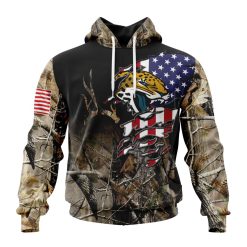 NFL Jacksonville Jaguars Custom Name Number Camo Realtree Hunting Pullover Hoodie