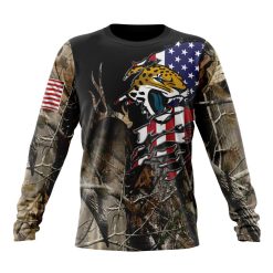 NFL Jacksonville Jaguars Custom Name Number Camo Realtree Hunting Sweatshirt