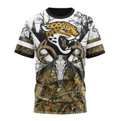 NFL Jacksonville Jaguars Custom Name Number Deer Skull And Forest T-Shirt