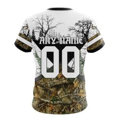 Alternative view of NFL Jacksonville Jaguars Custom Name Number Deer Skull And Forest T-Shirt
