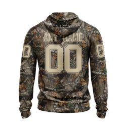 Alternative view of NFL Jacksonville Jaguars Custom Name Number Special Hunting Camo Zip Up Hoodie