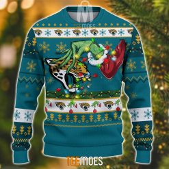 Alternative view of NFL Jacksonville Jaguars Grinch’s Hand Ugly Christmas Sweater