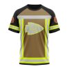 NFL Kansas City Chiefs Custom Name Number Firefighter Uniform T-Shirt