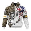 NFL Kansas City Chiefs Custom Name Number Fishing With Flag Of USA Zip Up Hoodie