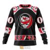 NFL Kansas City Chiefs Custom Name Number Grateful Dead Sweatshirt