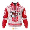 NFL Kansas City Chiefs Custom Name Number Native Pattern Zip Up Hoodie