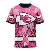NFL Kansas City Chiefs Custom Name Number Pink Breast Cancer T-Shirt