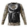 NFL Kansas City Chiefs Custom Name Number Skull Camo Veteran Kits Sweatshirt