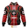 NFL Kansas City Chiefs Custom Name Number Spider Man Zip Up Hoodie