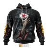NFL Kansas City Chiefs Halloween Horror Skull Pullover Hoodie