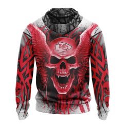 Alternative view of NFL Kansas City Chiefs Special Kits With Skull Pullover Hoodie