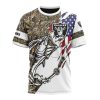 NFL Las Vegas Raiders Custom Name Number Fishing With Flag Of USA T-Shirt