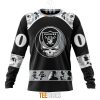 NFL Las Vegas Raiders Custom Name Number Grateful Dead Sweatshirt
