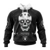 NFL Las Vegas Raiders Custom Name Number Kits For Dia De Muertos Pullover Hoodie
