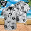 NFL Las Vegas Raiders Tropical Leafs Hawaiian Shirt